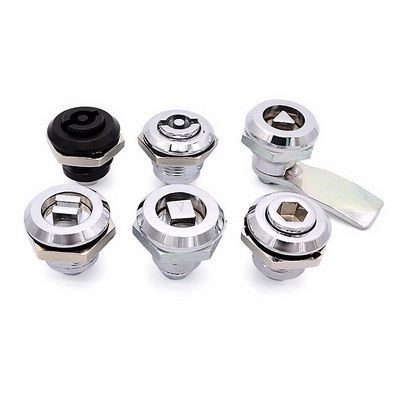 SK1-063鋅合金不銹鋼門鎖開關柜門三角鑰匙轉舌圓頭鎖