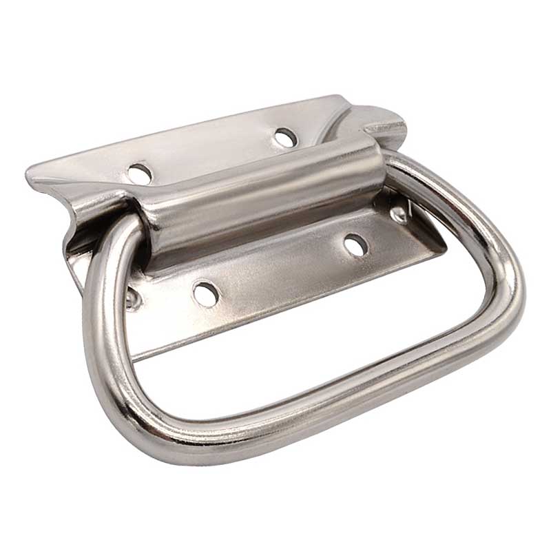 SK4-022A工業(yè)不銹鋼柜門明裝折疊小拉手拉環(huán)式門把手工具箱提手拉扣