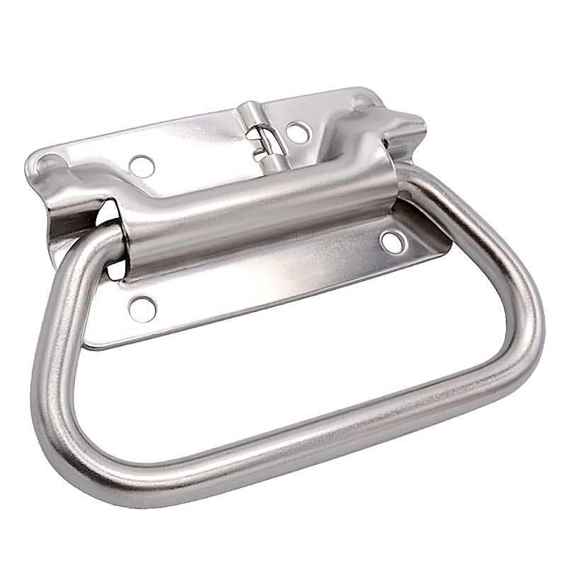 SK4-022-2S工業(yè)不銹鋼柜門明裝彈簧折疊拉手拉環(huán)式門把手工具箱提手拉扣