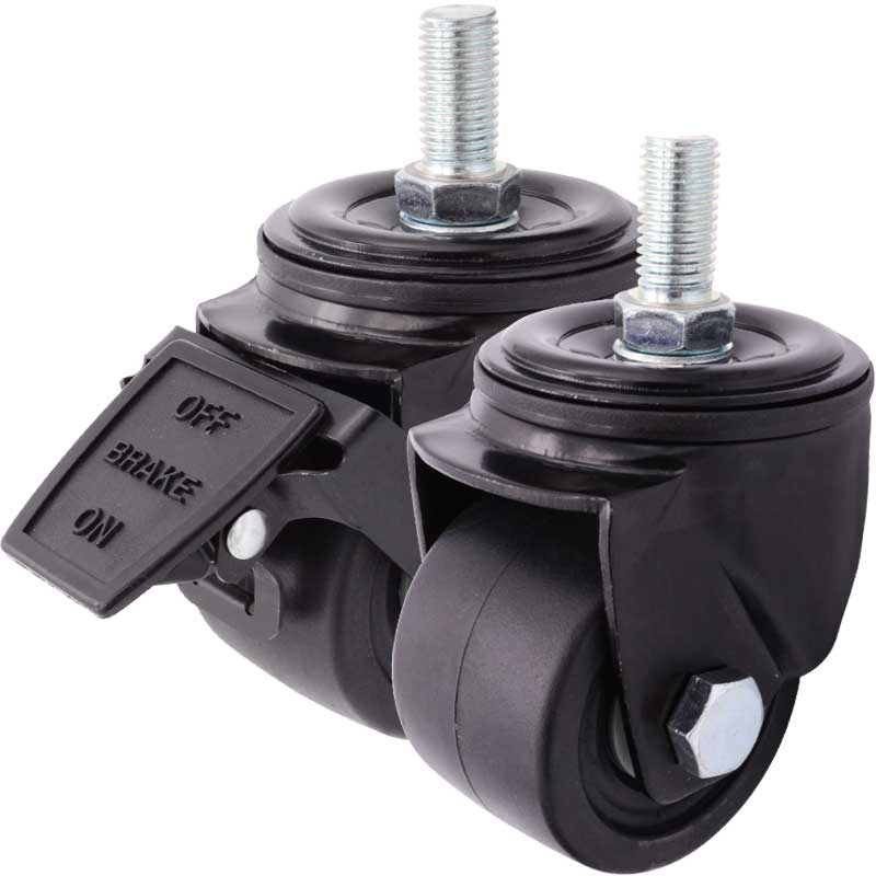 SK6-U75105S工業(yè)低座重型轉(zhuǎn)向活動腳輪帶剎車平板推車萬向輪子3寸