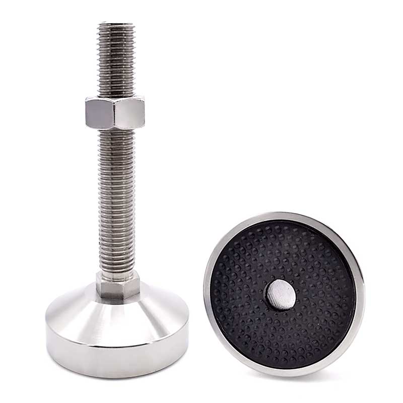 FT-80S工業不銹鋼腳杯固定支撐調整地腳承重型水平調節萬向腳座腳墊M16M20