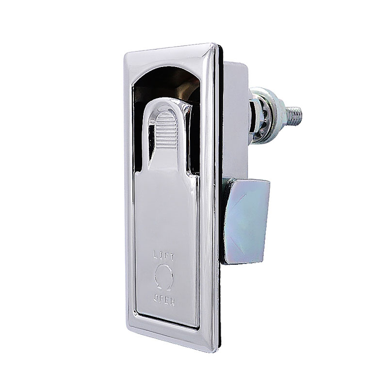 SK1-053-1鋅合金按壓式旋轉迫緊把手平面回壓式門鎖