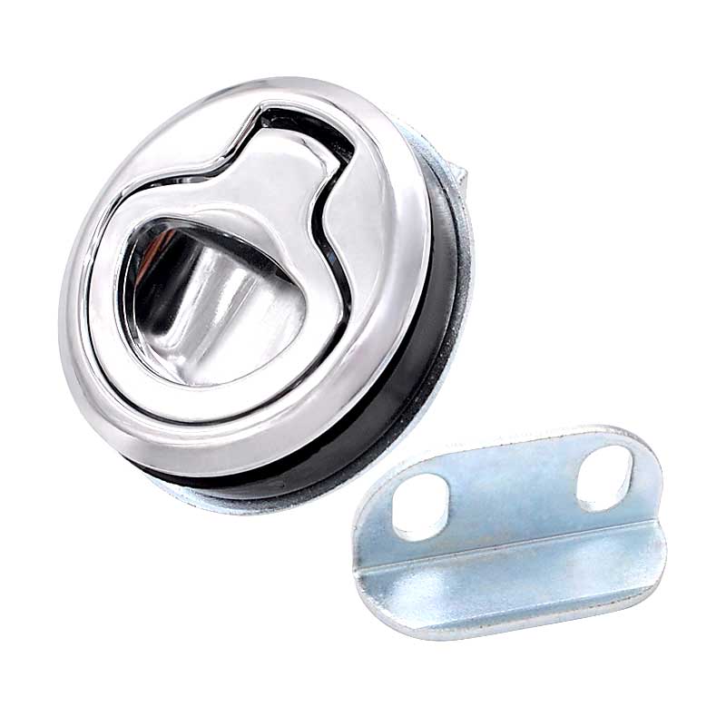 SK1-070-2Z鋅合金圓頭鎖圓形嵌入式隱形拉環式暗拉手鎖