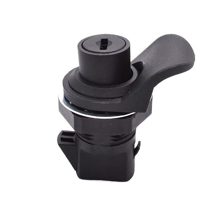 SK1-071塑膠黑色按壓式圓柱撞擊鎖 圓頭碰撞鎖