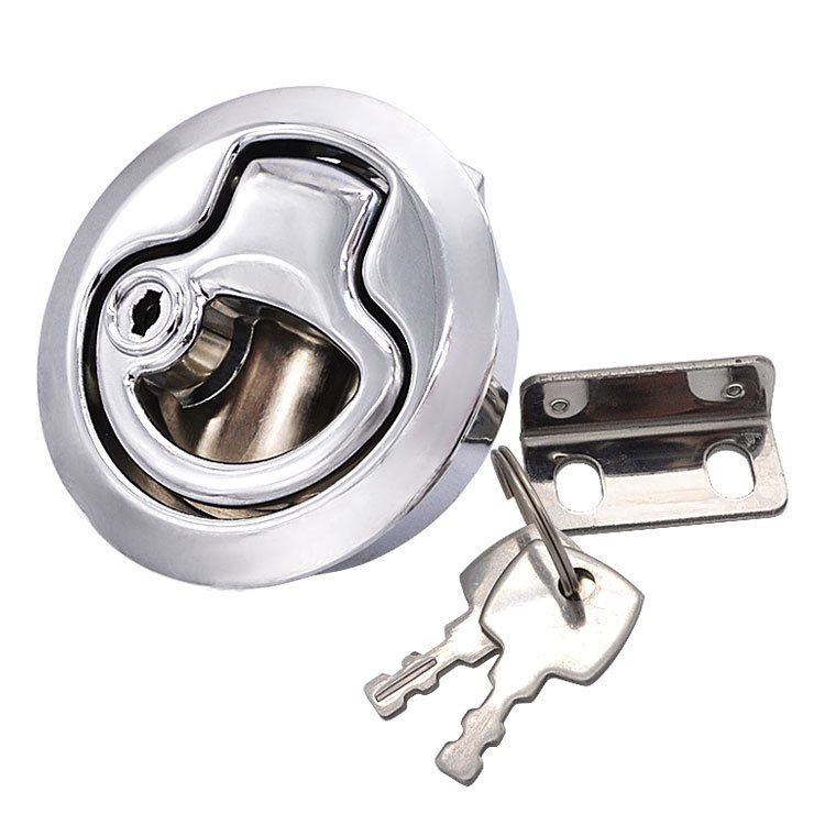 SK1-070W工業鋅合金圓頭鎖圓形嵌入式隱形拉環式暗拉手鎖