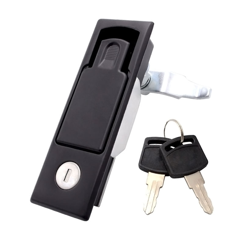 SK1-095工業鋅合金門鎖按壓式旋轉手柄壓縮迫緊平面鎖