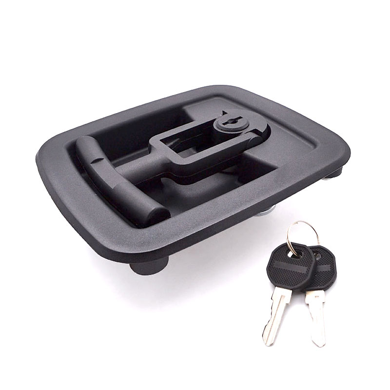 SK1-831工業(yè)方形盒子塑料門鎖T型旋轉(zhuǎn)手柄式折疊把手連桿執(zhí)手鎖