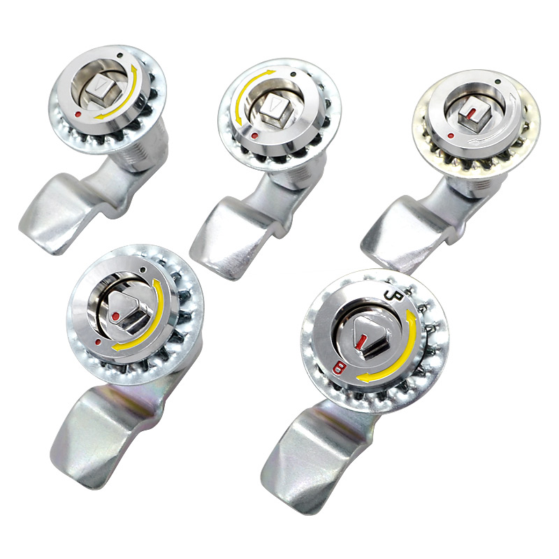 SK1-016-5/6工業機械門鎖小型機柜配電箱三角四方鎖芯圓頭轉舌鎖