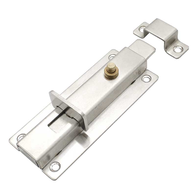 SK5-022-2明裝工業不銹鋼門鎖自鎖插銷門閂安全防盜扣門栓